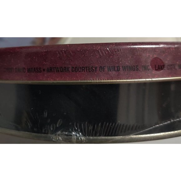 Vtg Dave Maass Duck 9.75" Round Tin Lake City Minnesota Wild Wings Artwork Rare - Picture 7 of 16